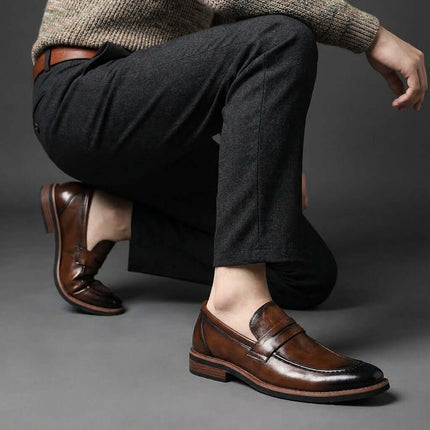 Mocasines Penny de cuero Montovani